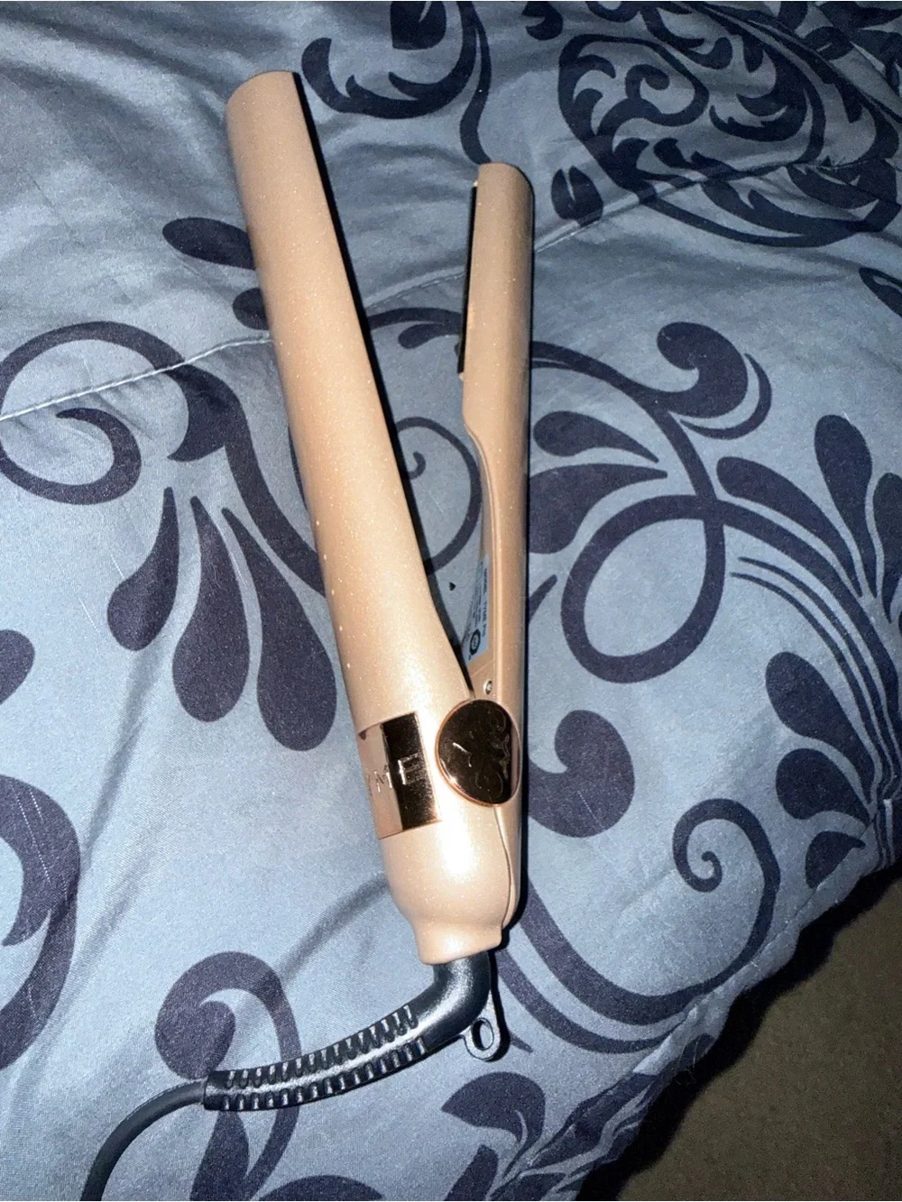 TYME Rose Gold Metallic Hair Tool Handle with Gold Accent